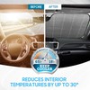 BDK Pink Butterfly Front Windshield Sunshade Accordion Folding Style Auto