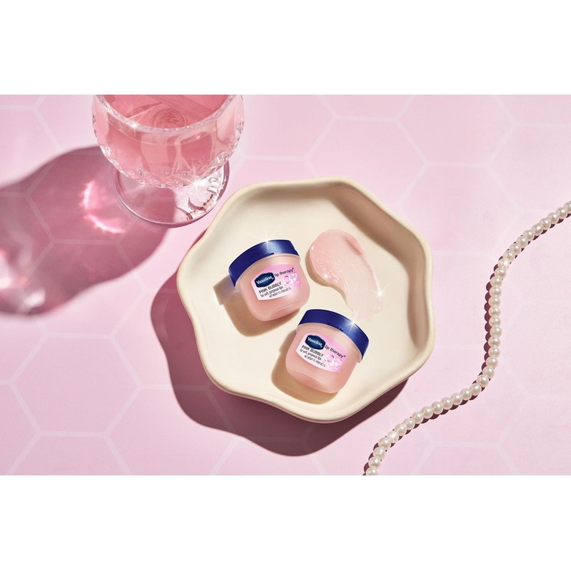 Vaseline Bálsamo para Labios Mini Tarro Pink Bubbly 7g, Hidratación