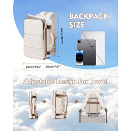 SZLX Ryanair Large Travel Backpack Women's Vacuum Backpack Hand Luggage Men Waterproof Outdoor Sports Backpack Casual Daypack School Bag Fit 14 Inch Laptop with Shoe Compartment and Laptop Compartment