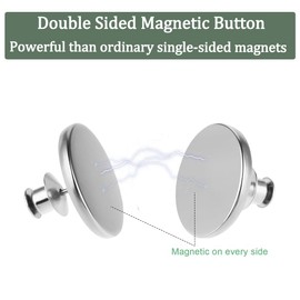 10 Pairs Magnetic Curtain Clips,Double Sided Magnetic Suction Curtain Magnets Closure Prevent Light Leaking Keep Curtain Closed for Home Bedroom Office Curtain Draperies(Sliver)