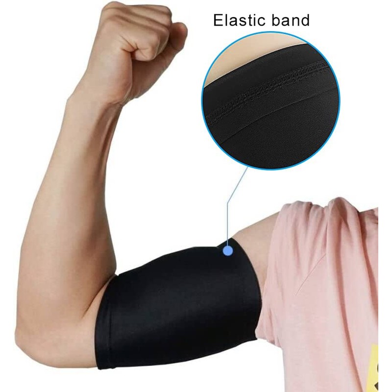 Luwint 薄型軽量上腕二頭筋/上腕三頭筋 腱ブレースサポート ワークアウト サイクル バスケットボール バレーボール 1ペア (L)