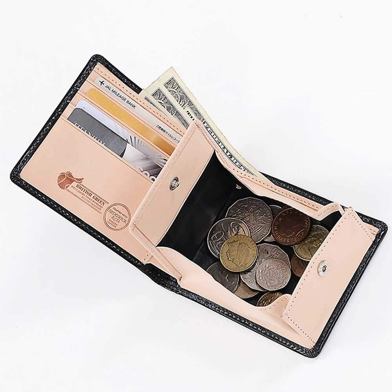 British Green Men's Bifold Wallet, Free Engraving, Made in the