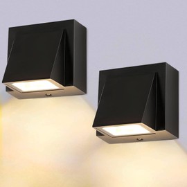 Gouzloyed LED Wall Light Indoor/Outdoor 6 W Outdoor Light Wall Lamp IP65 Waterproof Outdoor Wall Light Warm White Wall Lighting Modern Up Down Decorative Wall Lights for Garden, Balcony (Down-2 Pieces)