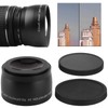 55mm 2X Camera Magnification Lens,Alloy 2X Telephoto Optical Glass Lens,