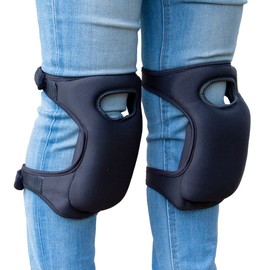 【smatabi】 ひざ当てパッド ひざサポーター 【 厚さ4cmの極厚クッション 膝をガード ブラック フリーサイズ 】 膝パッド 膝当て 膝サポーター ひざ パッド クッション 作業用 ガーデニング 農作業 掃除 ひざあて ニーパッド ニーサポーター kneepadブラック