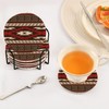 Coasters for Drinks with Holder Absorbent Set of 6 Decorative