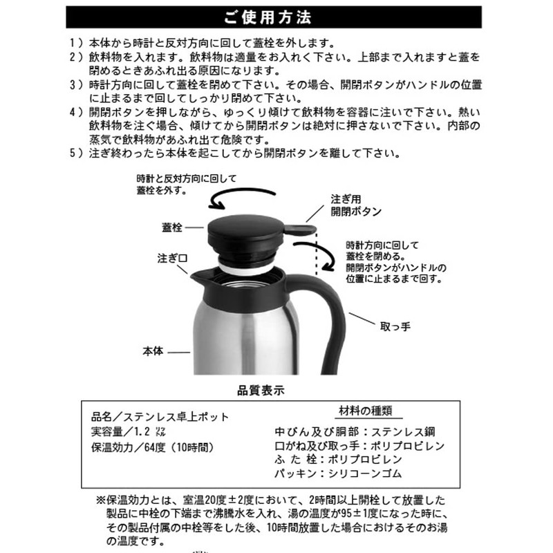 Living Room 410715 Heat Retention Tabletop Pot 3.2 gal (1.2