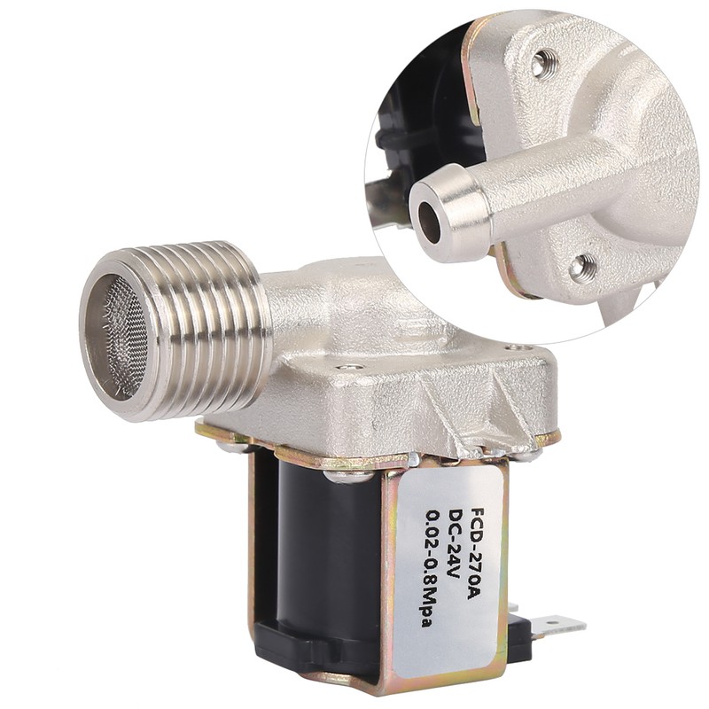 1/2" Copper Electric Solenoid Valve NC Normally Closed Water Inlet