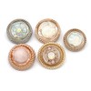 5 PCS Retro Decoration Buttons Metal Round Buttons DIY Apparel