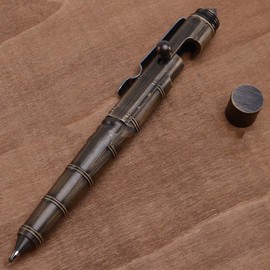 1/2 Pieces Solid Brass Pen with Retractable Refills and Bolt Action Portable Delicate 0.5mm Signature Pen 2 Colors Ballpoint Pen for Office Friend with Gift Box