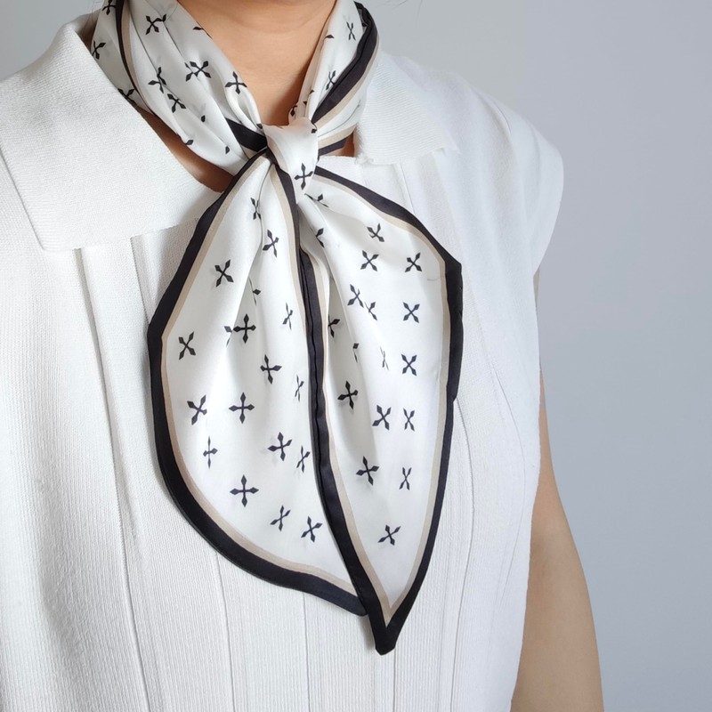 GIMIRO Satin Silk Scarf 148 x 13.5 cm Tie Double