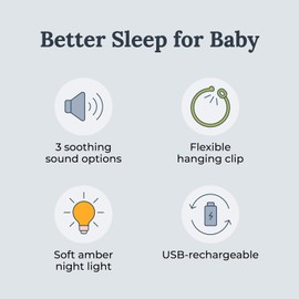 Marpac Portable Baby Sound Machine with Night Light and White Noise for Sleep