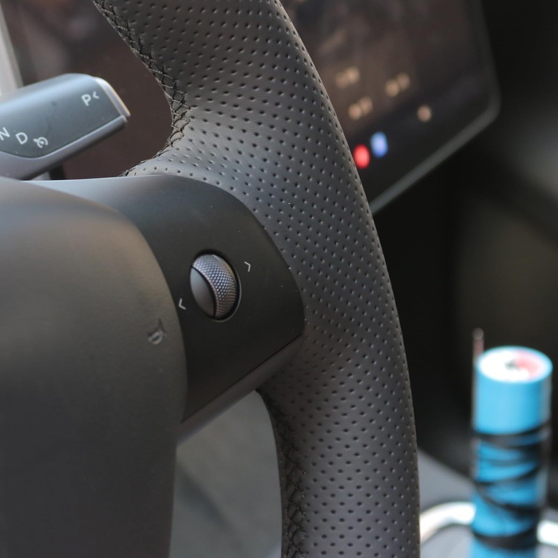 MEWANT Hand Stitched Smooth Perforated Faux Leather Steering Wheel Cover