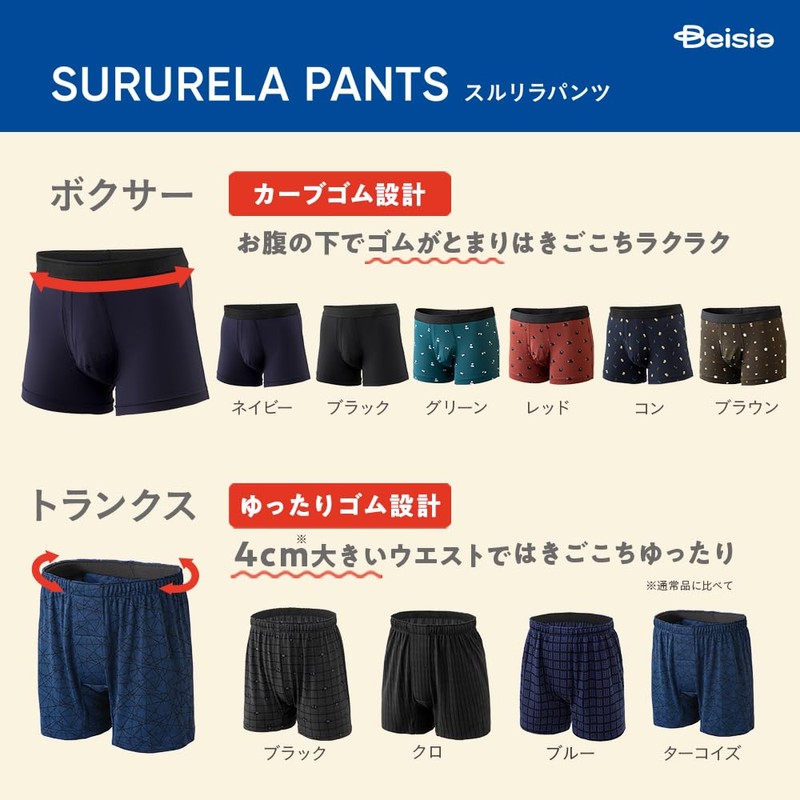 BASIA Boxer Shorts, Surrila Pants, navy (solid)