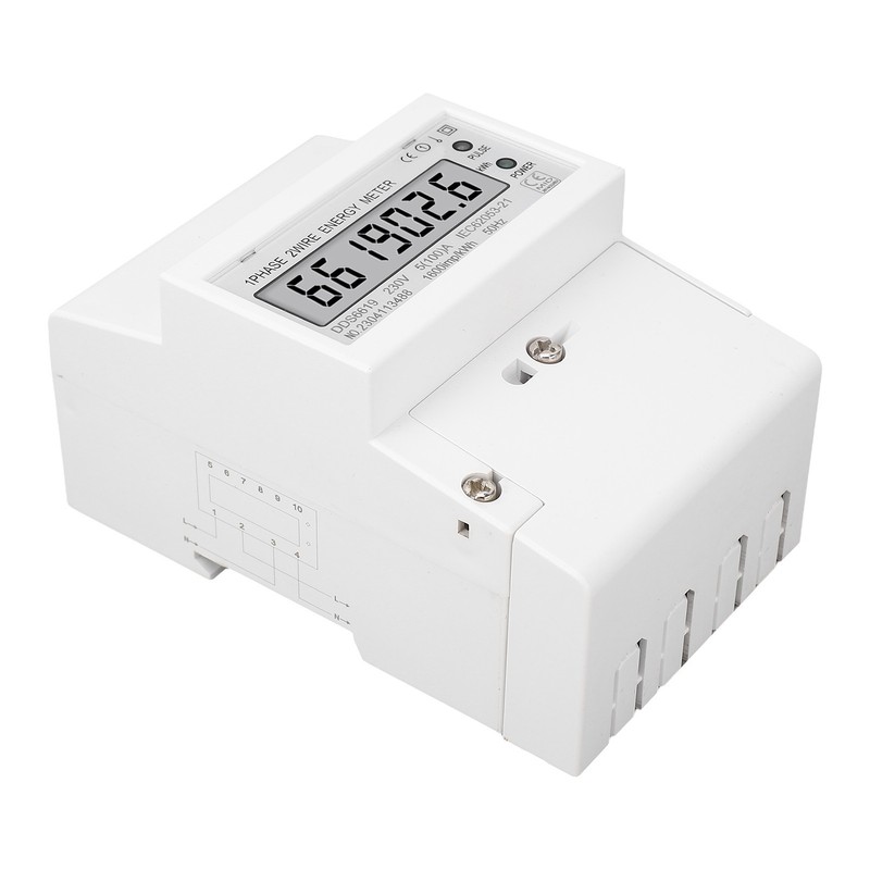 Electricity Meter 1 Phase 2 Wire LCD AC 5A 100A