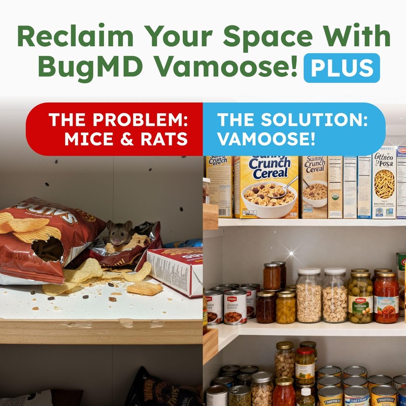 BugMD Vamoose! Plus Peppermint Oil Mouse Repellent Pouches | Natural