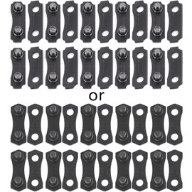 10Pcs Black Chainsaw Chain Repair Kits For 3/8-LP Link Tie Straps Gauge Tools Highly With 10sets 3/8'' Chain Link Repair Chains Chainsaw Parts and Accessories (10*Preset + 10*Tie Straps)