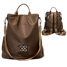 SIRDIKA 3-Way Crossbody Oxford Cloth Bag - Anti-Theft Multi-Purpose Large Capacity Oxford Cloth Lightweight Shoulder Bag (Brown)