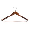 Luxury Wide Shoulder Wooden Hangers 2 Pack, with Locking Bar,