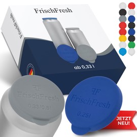 FRISCHFRESH® - Lid for drinks cans | Can lid - 0.25l/0.33l-0.5l+ (dark blue-grey, 0.25l) (LFGB, BPA-free) | [Protection] for festivals, beach, garden, car, truck, outdoor, on the go