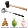 YiePhiot Coconut Opener Tools with Hammer, Super Safe & Easy