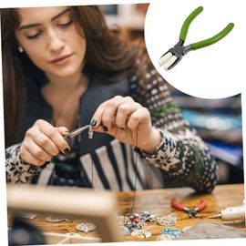 STOBOK Jewellery Making Supplies Ring Bending Pliers Flat Nose Pliers Nylon Jaw Carbon Steel Tools