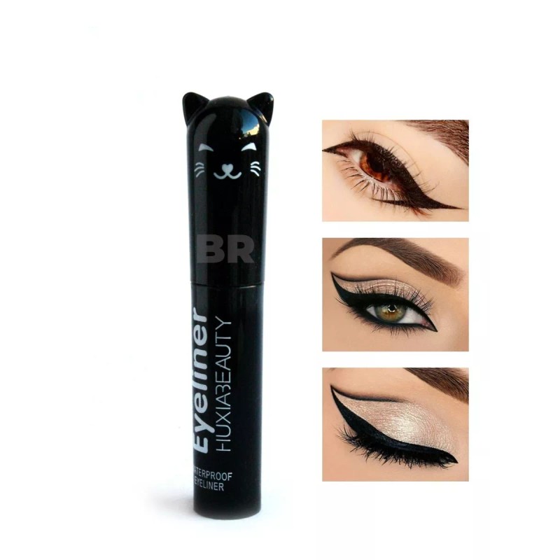 Huxia Beauty Delineador Negro Indeleble Plumon Contra Agua Larga Duración