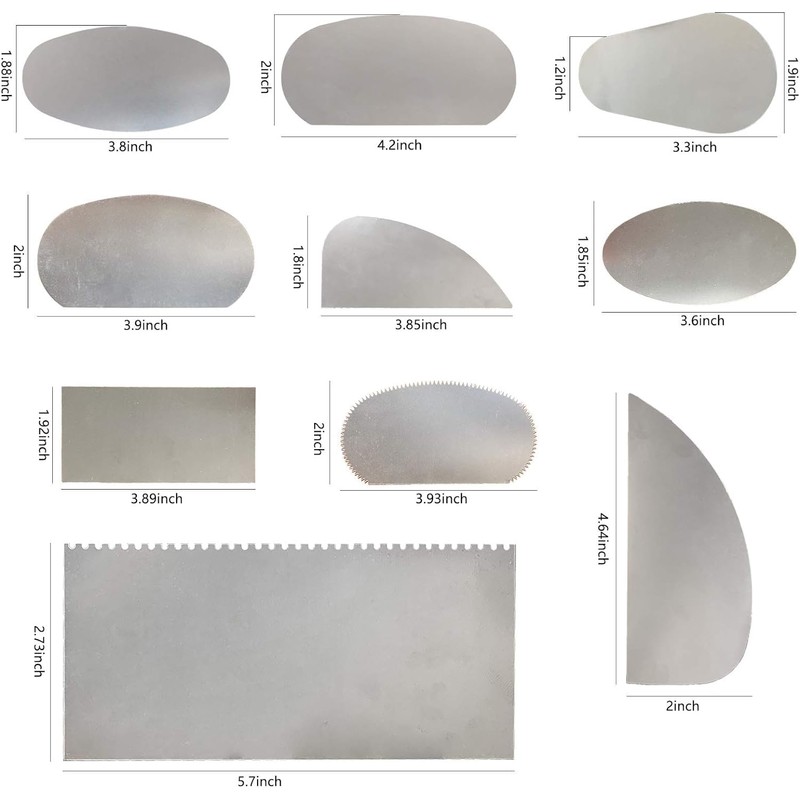 Feqsky 10pcs Steel Cutter Ceramic Tools, Sculpture Pottery Modeling Cutter