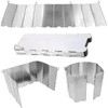 Tiardey Camping Stove Windscreen 10 Plates Aluminum Folding Portable with