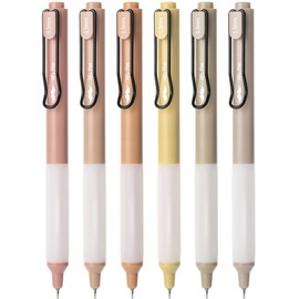 Mr. Pen - Retractable Fine Tip Pens, 6 Pack, Black Ink, Vintage Barrels, Fast Dry