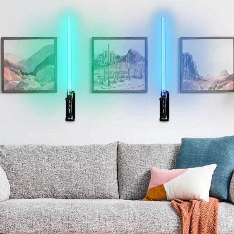 MANNIFEN Lightsaber Wall Mount - Acrylic Lightsaber Display Stand (2
