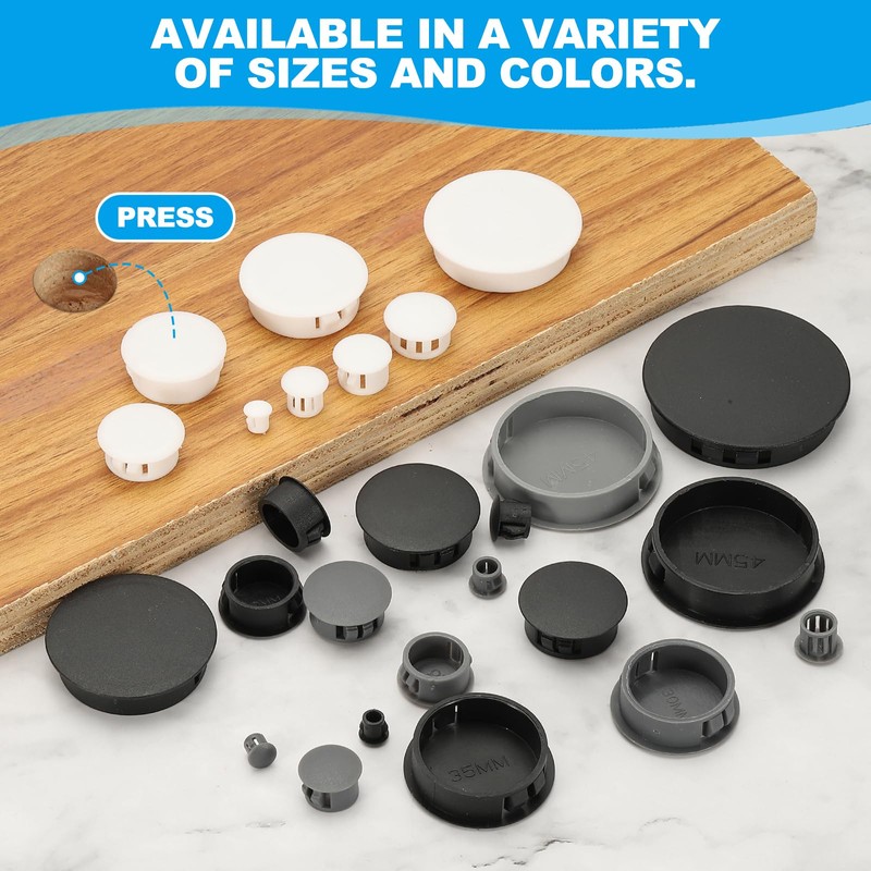 PATIKIL Plastic Hole Plugs, 34 Pcs 1 5/9"(40mm) Plastic Plugs