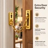 Stainless Steel Door Chain Lock, Heavy Duty Spring Loaded Press