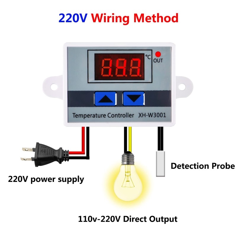 2Pcs Digital LED Temperature Controller Module 12V 10A 120W Digital
