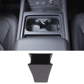 PIUGILH Front Center Console Cup Holder Divider Storage Box Compatible with 2022 2023 2024 Land Rover Defender Accessories, Front Cup Holder Insert Key Storage Tray, Black