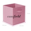 Casafield Set of 6 Collapsible Fabric Cube Storage Bins, Light
