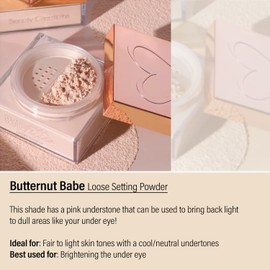 DEALPLUSDEAL Beauty Creations Loose Setting Powder Minimizes Pores and Fine Lines Matte Finish Natural Face Makeup Butternut Babe