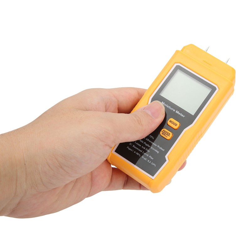 Wood Moisture Meter Humidity Tester Pin Type Large LCD Display