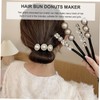 FOMIYES Pcs Pearl Hair Bun Maker Women's Hairstyle Tool Diy