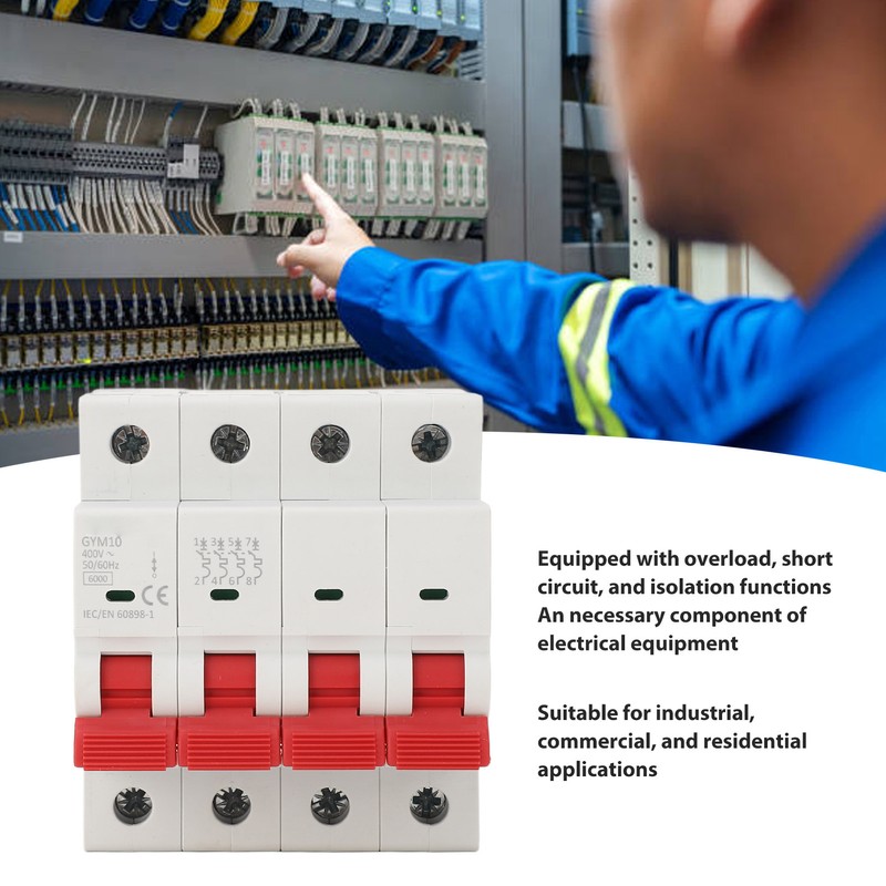 6KA 4P Miniature Circuit Breaker PP Flame Retardant Circuit Breaker
