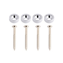 Fistrock Guitar Neck Joint Bushings Ferrules and Bolts for Electric Guitar or Bass Guitar Set of 4Pcs with Screws Chrome.