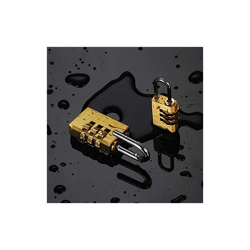 3 Digit Combination Lock, Brass Combination Padlock for Indoor and