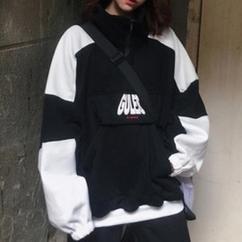 Winter Women's 2-Color Fleece-Lined Oversized Sweatshirt Black / XXL Free