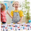 SHOWERORO Waterproof Peva Fabric Tablecloths Painting for Kids France Pattern