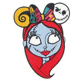 Nightmare Before Christmas Sally Face Embroidered 3.5" Tall Iron on Patch