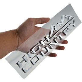 2Pcs High Country Emblems Side Door Letter Logo Car Badge Nameplate Replacement for 2019-2025 Tahoe Silverado (2Pcs Side Emblems - Chrome)