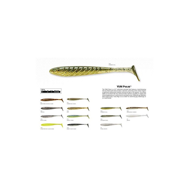 Yum YPL4264 4.5" Pulse Fishing Bait