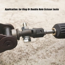 1/2 Inch Car Scissor Jack Adapter, Scissor Jack Drill Adapter Impact Wrench 13/16 Inch Lug Wrench, Ratchet or Standard Drive Sockets for Impact Drills Socket Jack