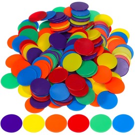 ibasenice180 Fichas De Bingo AcríLicas En 6 Colores - Marcadores para Juegos De Mesa Y Actividades didáCticas De Contar Y Clasificar