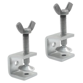 Aracombie 2Pcs Stainless Steel C Clamp, 20mm Wing Tiger Clamp, Small C Clamps for Woodworking, Welding, and DIY Projects, Durable and Corrosion-Resistant with Wide Jaws and Protective Pads